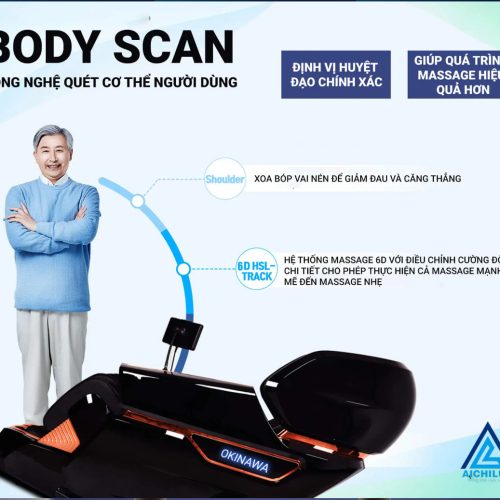 Body scan ghế massage OKINAWA Majestic Monarch OS 500