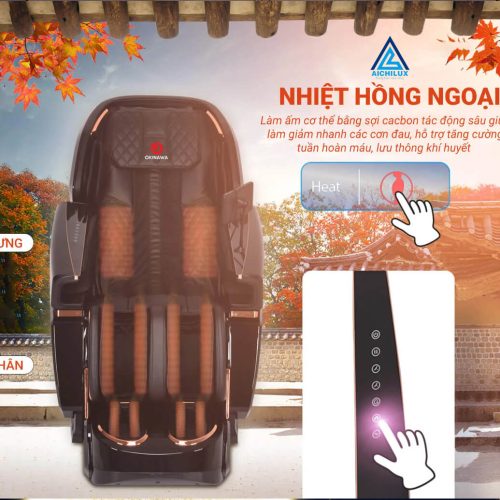 Nhiệt hồng ngoại ghế massage OKINAWA Majestic Monarch OS 500